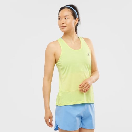 Lemon Salomon Cross Run Women's Tanks | IE CW6097